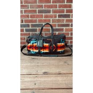 Vintage Pendleton Southwestern Blanket Wool Weekender Duffel Bag